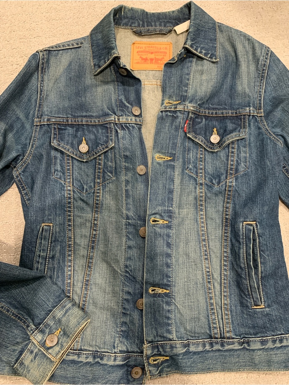 Levi’s Classic Blue Men’s Denim Jacket - Picture 4 of 10